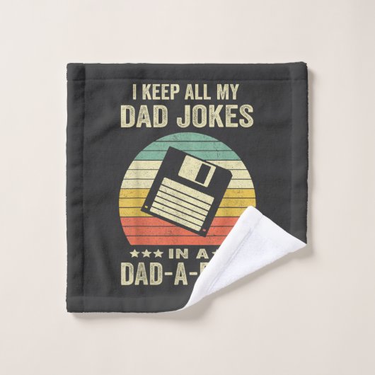 Mens Funny dad Jokes in dad-a-Base (Gant de toilette)