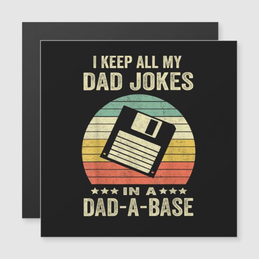 Mens Funny dad Jokes in dad-a-Base (Voorkant / Achterkant)