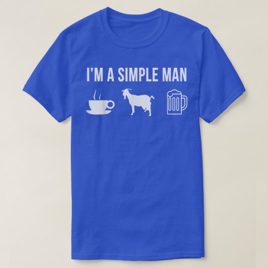Mens Funny Goat Farmer Animal Simple Man T-Shirt (Design devant)