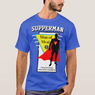 Mens Funny Novelty SUPPERMAN DE REPAS T-shirt
