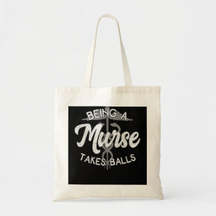 Mens Funny Nursing Male Nurse Murse RN Graduatie Tote Bag