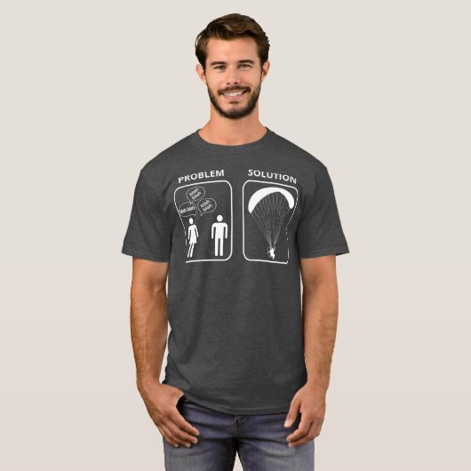 Mens Funny Paramotor Tshirt blah blah blah blah (Devant entier)