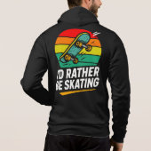 Mens funny skateboarding hoodie (Achterkant)