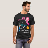 Mens Gender Reveal Party Shirt Mermaid or Pirate D (Voorkant volledig)