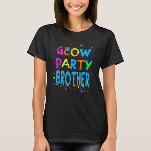 Mens Glow Party Glow Party Glow Party Brother T-shirt (Voorkant)