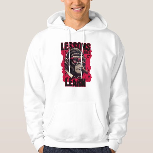 Men's Gorilla Boss Lessons Learn Hoodie  (Voorkant)