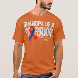 Mens Grand-père d'un guerrier T-shirt CHD Congénit