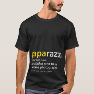Mens Grand-père photographe T-shirt PAPArazzi de