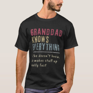 Mens Grand-Père Tout Savoir Grand-Père T-shirt Cad