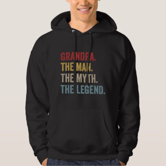 Mens GRANDPA THE MAN THE MYTH THE LEGEND Men Gift Hoodie