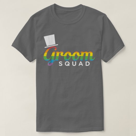 Mens Groom Squad LGBT Gay Bachelor Party  T-shirt (Design voorkant)