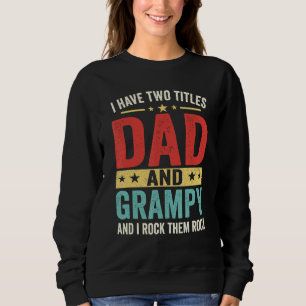 Mens Groovy Ik Heb Twee Titels Papa En Opa Vader Trui