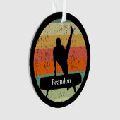 Mens Gymnastique Gymnastique Coucher de soleil cou (devant)