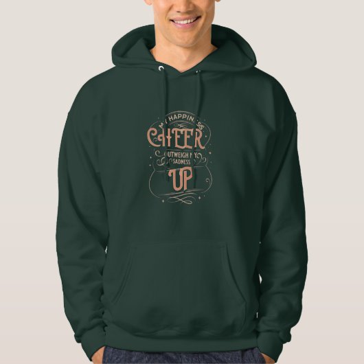 MEN'S HAPPINESS CHEER UP PULLOVER HOODIE  (Devant)