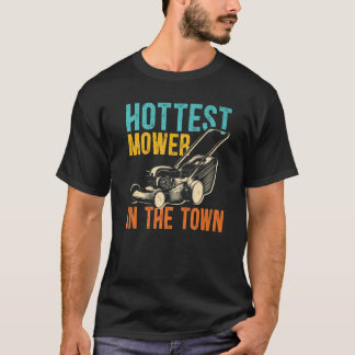 Mens Heetste grasmaier in de stad Grasmaier tuinma T-shirt