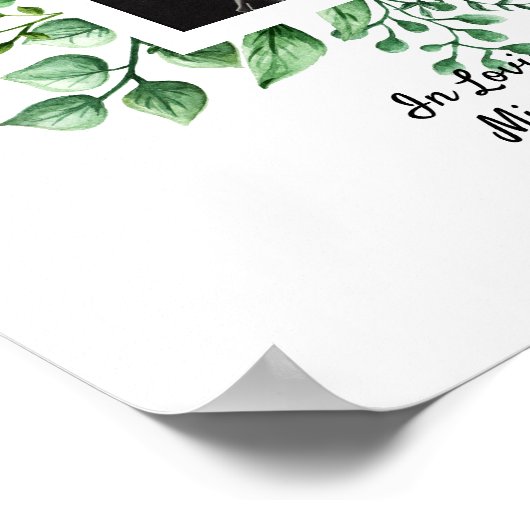 Mens Herinneringsgeschenk Rouw Foto In Lieve Herin Poster (Hoek)