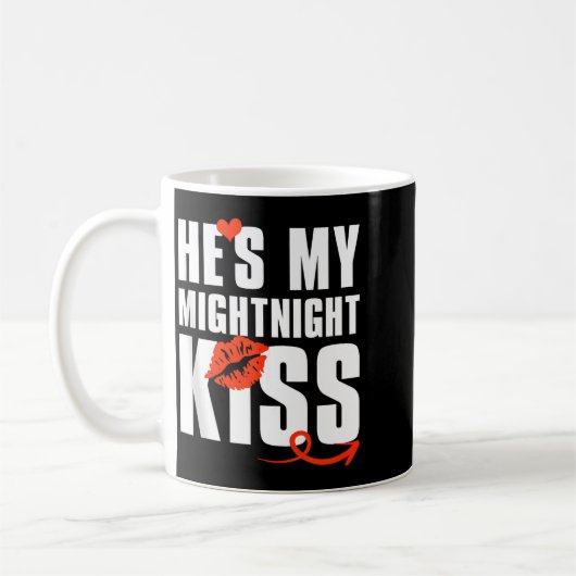 Mens He's My Midnight Kiss Happy New Year Matching Koffiemok (Links)
