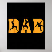 Mens Hiking Dad Mountaineering Mountain Climbing H Poster (Voorkant)