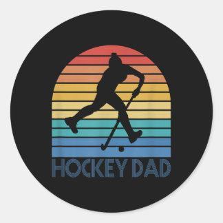 Mens Hockey Dad Field Hockey Player Father Coach V Ronde Sticker