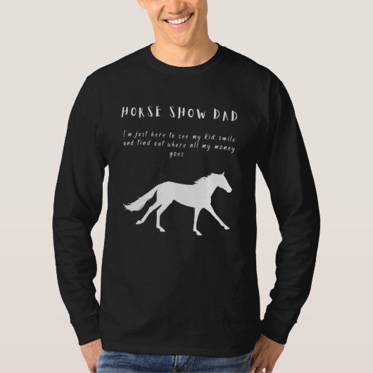 Mens   Horse Show Dad With Galloping Horse T-shirt (Voorkant)