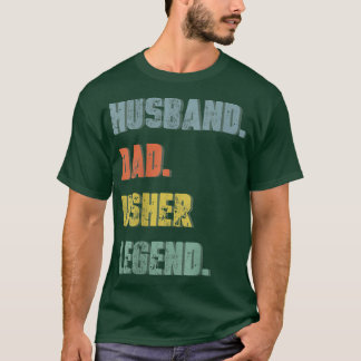 Mens Husband Dad Usher Legend Vintage Father's Day T-shirt