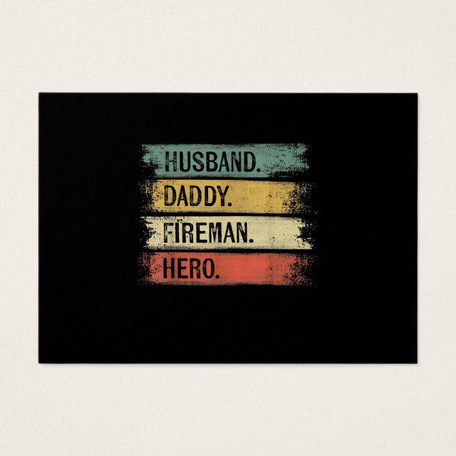 Mens Husband Daddy Fireman Hero Firefighter (Devant)