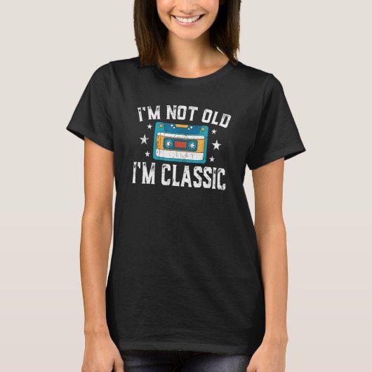 Mens I'm Not Old I'm Classic  Cassette Graphic T-shirt (Voorkant)