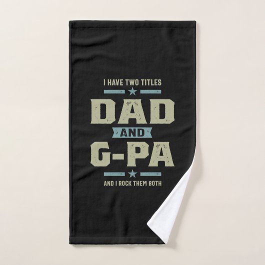 Mens J'ai deux titres Papa et G-Pa (Serviette à main)
