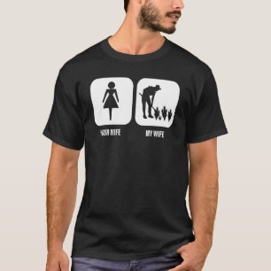 Mens je vrouw mijn vrouw kippenboer voor een echtg t-shirt