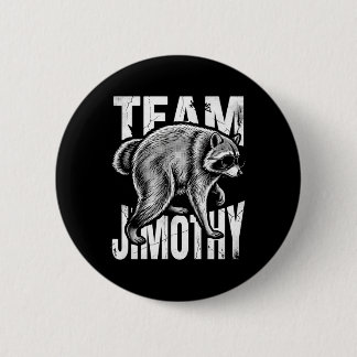Mens Jimothy Wasbeer Grappige Vuilnisbeer Team Ronde Button 5,7 Cm