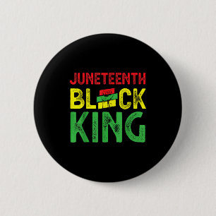 Mens juneteenth zwarte koning emancipatie dag ronde button 5,7 cm