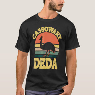 Mens Kasuar Deda Schattige Kasuar Feest Servische T-shirt