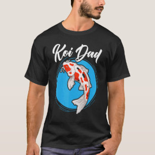 Mens Koi Vader Japanse Koi Karper Nishikigoi Vis V T-shirt