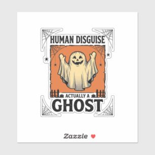 Mens Kostuum Spook Vintage Halloween Humor_1 Sticker