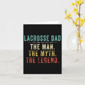 Mens Lacrosse Vader Vaderdag Cadeau Lacrosse Man M Kaart (Gele Bloem)