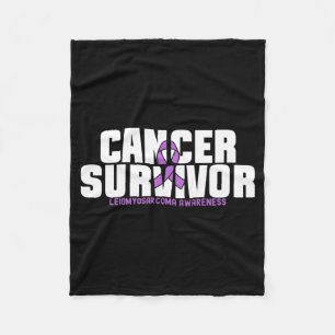 Mens Leiomyosarcoma Kanker Overlevende Strijder Fleece Deken