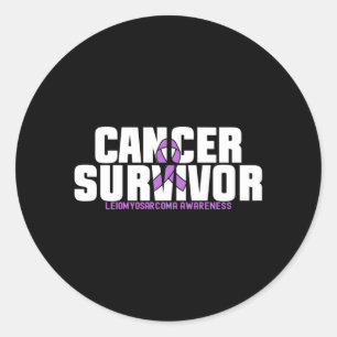 Mens Leiomyosarcoma Kanker Overlevende Strijder Ronde Sticker