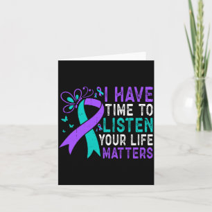 Mens Life Matters Heb Tijd Om Te Luisteren Prevent Kaart