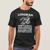 Mens Lineman I don't always serve pancakes Lineman T-shirt (Voorkant)