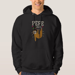 Mens Luiaard Grafische Humor Dierentuin Dier Pep Hoodie