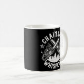 Mens Lumberjack Gift Chainsaw Whisperer Logger Koffiemok (Voorkant rechts)