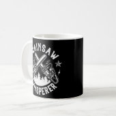 Mens Lumberjack Gift Chainsaw Whisperer Logger Koffiemok (Voorkant links)