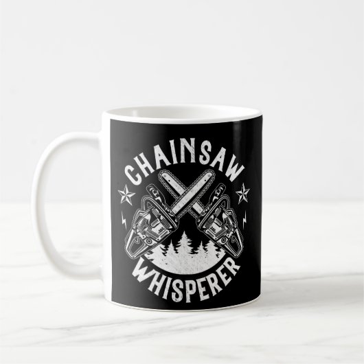 Mens Lumberjack Gift Chainsaw Whisperer Logger Koffiemok (Links)