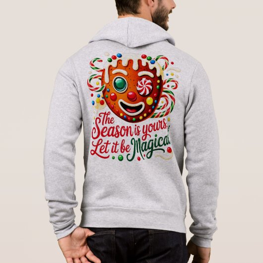 Men's Magical Gingerbread Cozy Christmas Pullover (Dos)
