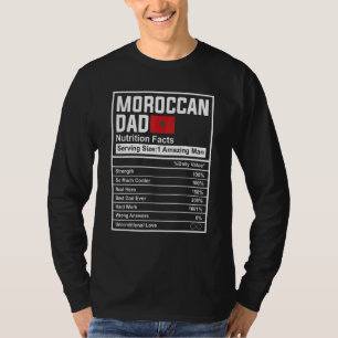 Mens Marokkaanse Vader Voedingsfeiten Vaderdag Nat T-shirt
