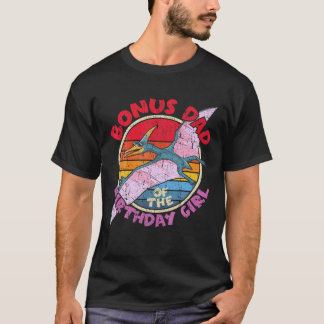Mens Meisje Verjaardag I Bonus Papa I Pterodactylu T-shirt