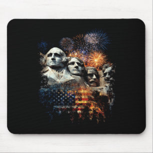 Mens Mens 4 juli Vuurwerk Mount Rushmore Muismat