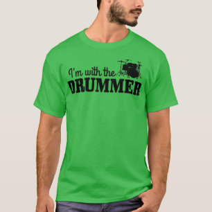 Mens met drummer drumming drummer t-shirt