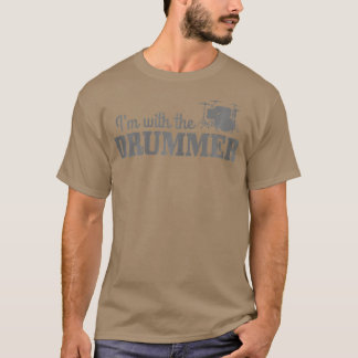 Mens met drummer drumming drummer t-shirt