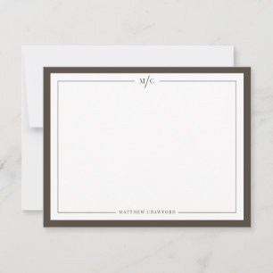Mens Monogram Notitiekaartje